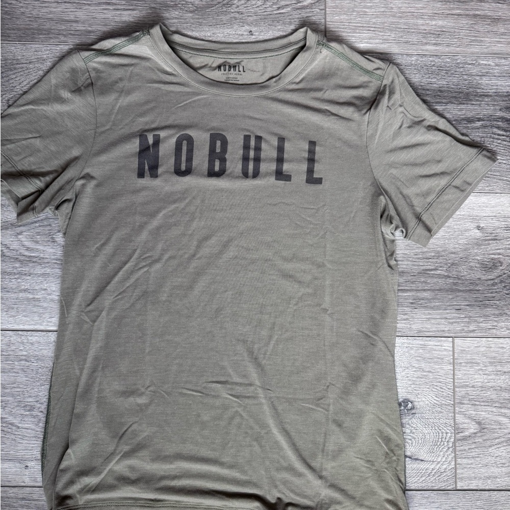 NOBULL Army Green Tee with Black Logo